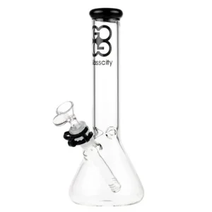 glasscity beaker ice bong 10 inch greyish.webp